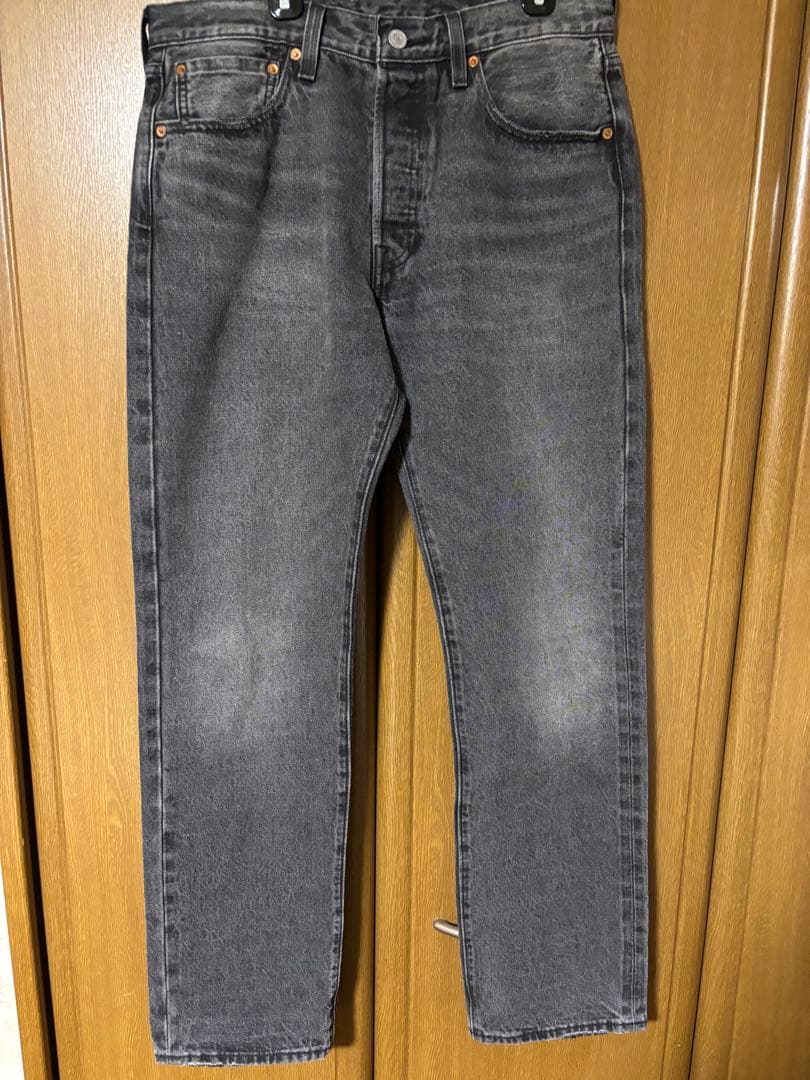 Levi's 501 ストレートセルビッチデニム グレー W32 L32 levi's デニムパンツ W32 チャコールグレー リーバイス ボタンフライ